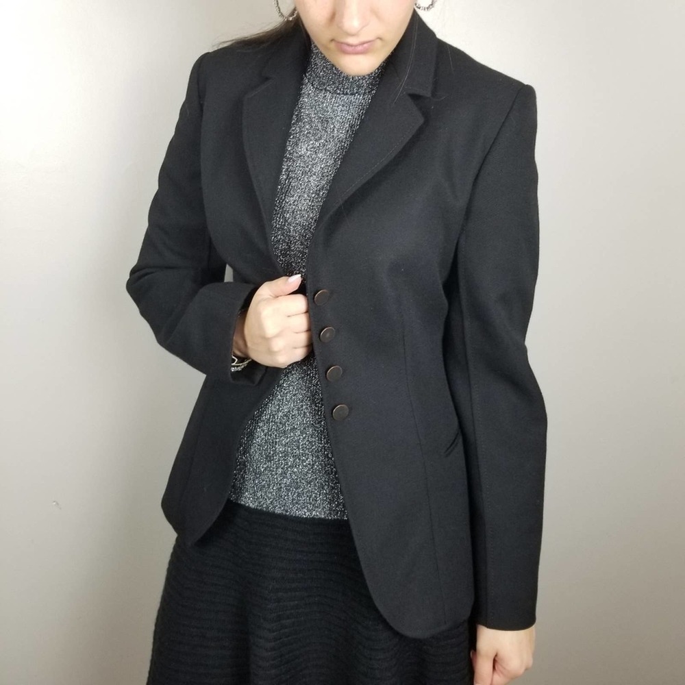 Stella McCartney black wool blazer, size 38